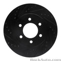 R1 02-06 Ford Expedition Front Left Drilled & Slotted Black Brake Rotor