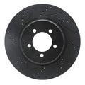 R1 03-05 Lincoln AVIATOR Front Left Drilled & Slotted Black Brake Rotor