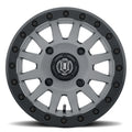 ICON Compression 15x7 4x136 38mm Offset 5+2 BS 111mm Bore Titanium Wheel