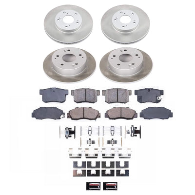 Power Stop 98-02 Honda Accord Front and Rear Semi-Coated Rotor Kit