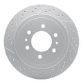 R1 04-11 Ford F-150 4WD Rear Left Drilled & Slotted Geoperformance Rotor