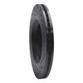 R1 12-18 Jeep Wrangler Front Left Drilled & Slotted Black Brake Rotor