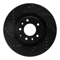 R1 21-25 Jaguar F-Pace Front Right Drilled & Slotted Black Brake Rotor