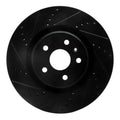 R1 09-17 Buick Regal Front Left Drilled & Slotted Black Brake Rotor