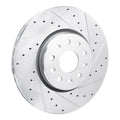 DFC 21-25 Dodge Charger Daytona Front Right Drilled & Slotted Silver Brake Rotor