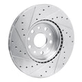 DFC 21-25 Dodge Charger Daytona Front Right Drilled & Slotted Silver Brake Rotor