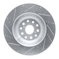 R1 Concepts Brake Rotor Drilled and Slotted Silver Fits Lexus LS460