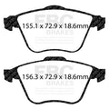 EBC 07-13 Mazda 3 2.3 Turbo Redstuff Front Brake Pads