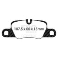 EBC 12-15 Porsche 911 (991) (Cast Iron Rotor only) 3.8 Carrera S Redstuff Rear Brake Pads