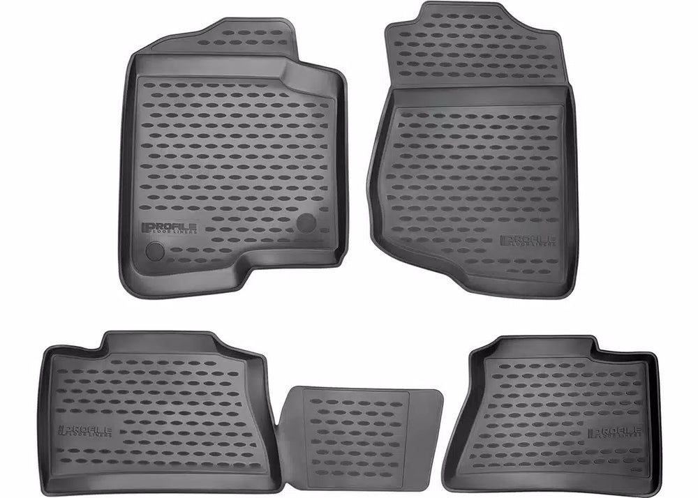 ~(12 lbs. 33X20X6)~ Profile Floor Liners Front and 2nd Row Black XC90 2016-2019