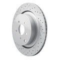 R1 09-24 Infiniti M56 Rear Left Drilled & Slotted Geoperformance Rotor
