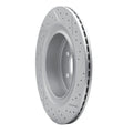 R1 09-24 Infiniti M56 Rear Left Drilled & Slotted Geoperformance Rotor