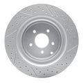 R1 09-24 Infiniti M56 Rear Left Drilled & Slotted Geoperformance Rotor