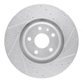 DFC 08-11 Audi TTS Quattro Front Right Drilled & Slotted Silver Brake Rotor