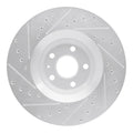 DFC 08-11 Audi TTS Quattro Front Right Drilled & Slotted Silver Brake Rotor
