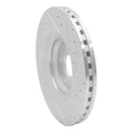 R1 08-11 Audi TTS Quattro Front Left Drilled & Slotted Silver Brake Rotor