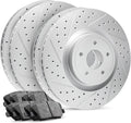 R1 03-06 Mitsubishi Lancer Front Right Slotted Black Brake Rotor