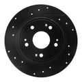 R1 02-09 Buick 9-7X Front Right Slotted Black Brake Rotor