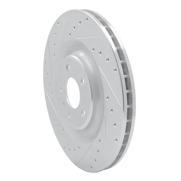 R1 17-22 Audi A8 Rear Left Drilled Black Brake Rotor