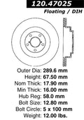 StopTech 06-07 WRX / 05-08 Subaru LGT Rear Drilled Right Rear Rotor
