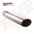 Diamond Eye Exhaust Tail Pipe Tip TIP; BOLT-ON ANGLE CUT; 4in. ID X 5in. OD X 18in. LONG; 4518BAC