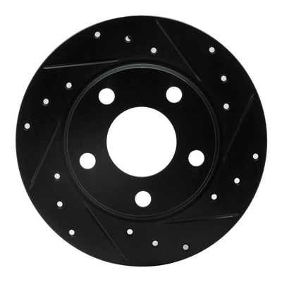 R1 06-20 Dodge Charger Rear Right Slotted Black Brake Rotor