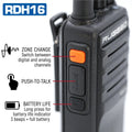 Rugged Radios Rugged RDH16 - Business Band 2-Way Radio - Digital and Analog UHF / Safety Yellow