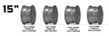 KANSEI TANDEM SATIN BLACK 15X8 4X100 0MM