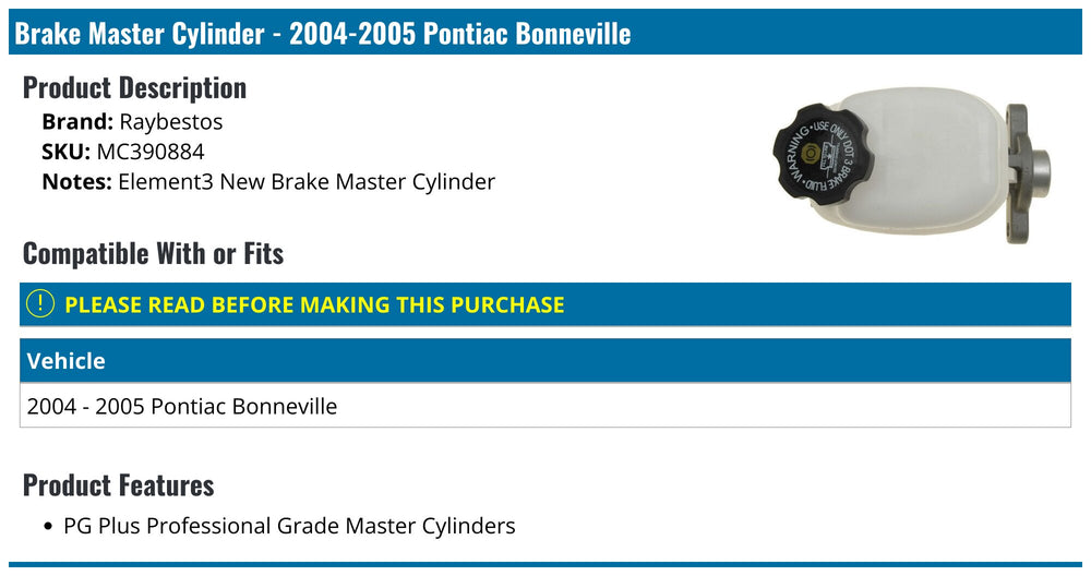 BRAKE MASTER CYLINDER