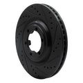 R1 12-18 Chevrolet Colorado Front Right Drilled & Slotted Black Brake Rotor
