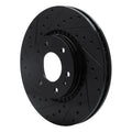 R1 02-09 Buick Rainier Front Left Drilled & Slotted Black Brake Rotor