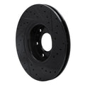 R1 02-09 Buick Rainier Front Left Drilled & Slotted Black Brake Rotor