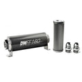 DeatschWerks Stainless Steel 10AN 100 Micron Universal Inline Fuel Filter Housing Kit (160mm)
