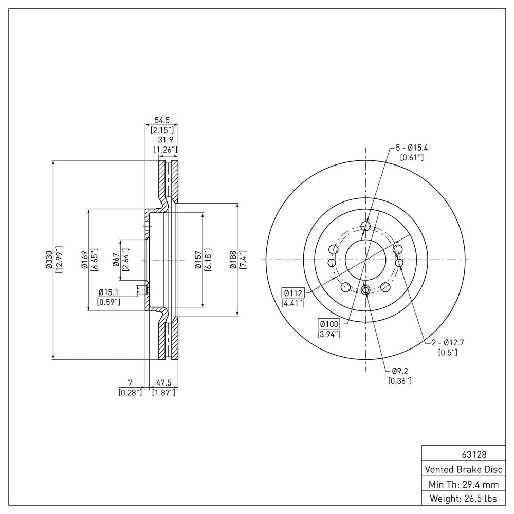 R1 06-12 Mercedes-Benz Ml350 Front Geo-Carbon Series Rotor