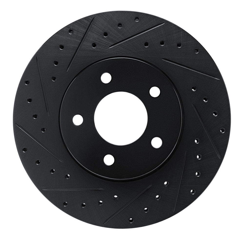 R1 01-07 Buick Rendezvous Front Left Drilled & Slotted Black Brake Rotor