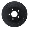 R1 01-07 Buick Rendezvous Front Left Drilled & Slotted Black Brake Rotor