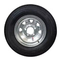 ST175/80R13 MOUNTED ON GALVANIZE SPOKE 13X4.5 5X4.5 LOAD RATING : C 6PLY RATED 1360 LBS