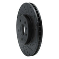 R1 10-25 Buick Allure Front Right Drilled & Slotted Black Brake Rotor