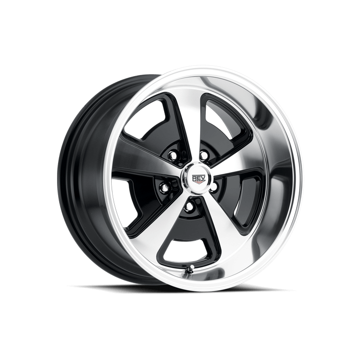 REV WHEELS 109 CLASSIC SERIES MAGNUM 15X7 5x120.65/5x4.75 +0MM OS POLISHED/BLACK
