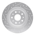 R1 Concepts Brake Rotor Drilled and Slotted Silver Fits Ford Transit