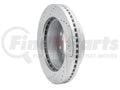 DFC 73-93 Dodge RM300 Front Right Drilled & Slotted Silver Brake Rotor