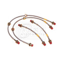 Goodridge 11-14 HD FLSTC Heritage CL (w/ABS) +10in Black Brake Line Kit w/Stainless Steel Fittings