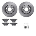 R1 Concepts E- Line Series Brake Rotor with Ceramic Brake Pads Hdw Fits Audi 200