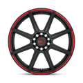 MR142 16X7 5X110/115 S-BLK RED 40MM