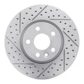 R1 07-18 Land Rover Range Rover Evoque Front Left Drilled & Slotted Geoperformance Rotor