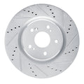 R1 Concepts Brake Rotor Drilled and Slotted Silver Fits Acura RDX