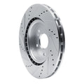 R1 Concepts Brake Rotor Drilled and Slotted Silver Fits Acura RDX