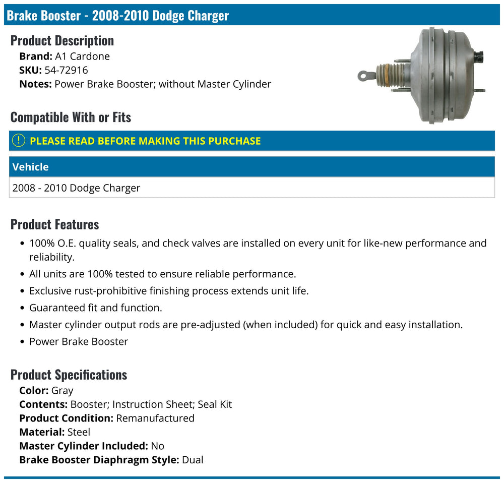 POWER BOOSTER W/O MC