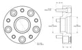 ~(8 lbs. 7X7X4)~ Spidertrax Jeep 5 on 5 IN x 1-1/2 IN Thick Black Wheel Spacer Kit
