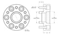 ~(7.6 lbs. 6X4X1)~ Spidertrax Nissan 6 on 4-1/2 IN x 1-1/2 IN Thick Wheel Spacer Kit